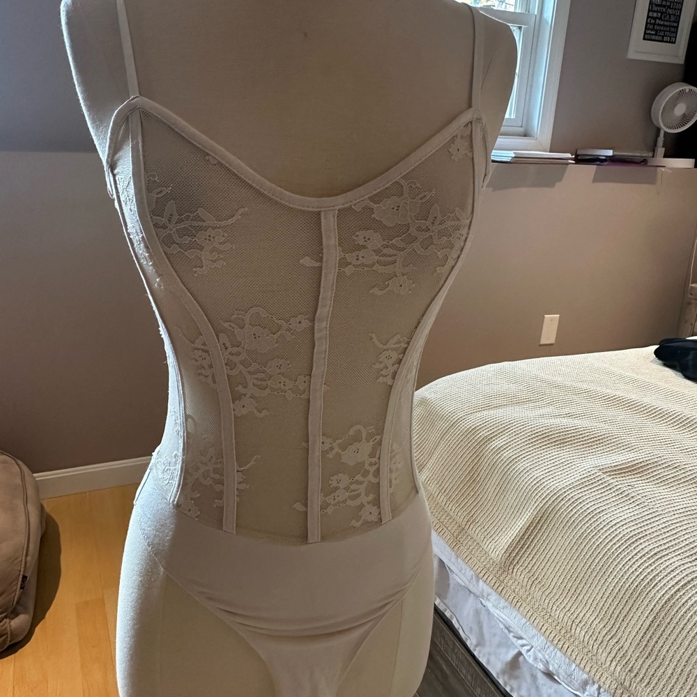 Forever 21 Cream Lace Chemise